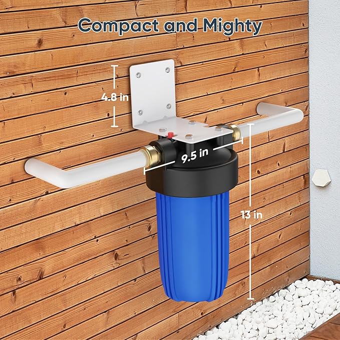 Whole House Water Softener Alternative, 4-Layer Scale Prevention Filter with 25,000 Gallons Capacity, Reduces Chlorine and Prevents Scale Buildup on Shower Head, Dishwasher, and More