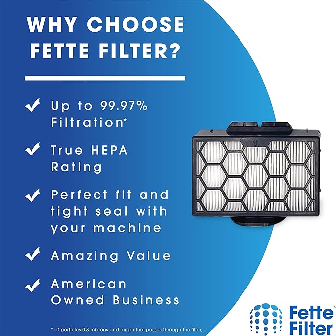 Fette Filter - XHPCZ350 Hepa Vacuum Filter Compatible with Shark Canister Vacuum Models CZ351, CZ2001 Compare to Part #XHPCZ350 - Pack of 1 - AquaVibe