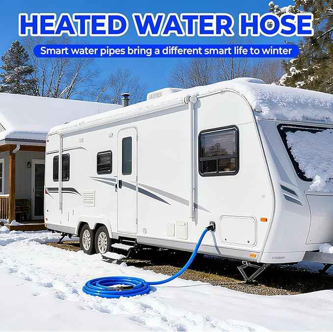 100FT Heated Water Hose for RV,Rv Heating Water Hose,-45 ℉ Antifreeze Heated Garden Water Pipe,Rv Accessories for Camper