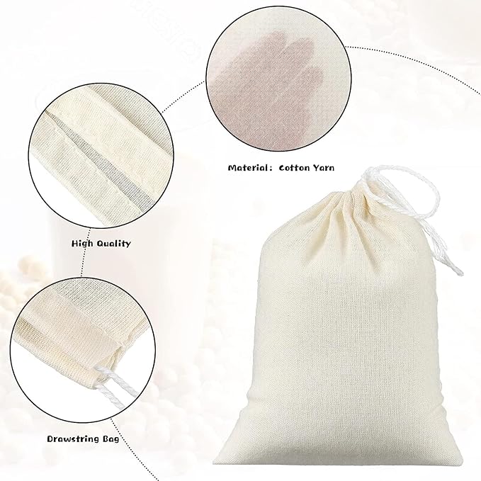MyLifeUNIT Soup Bags, Soup Socks for Cooking, 4" x 6", Set of 20