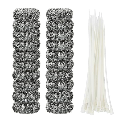 Shappy 20 Pieces Lint Traps Washing Machine Drain Hose Filter Stainless Steel Snare Laundry Mesh Washing Machine Lint Trap Catcher with 20 Pcs Pieces Cable Ties - AquaVibe