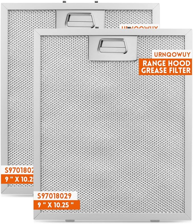 2 Pack Range Hood Filter Fit for Broan B5 Series, 9x10.25 Inch 5-Layer Stainless Steel Mesh Hood Vent Grease Filter, 230x260mm, Replacement S97018029, 1932913 - AquaVibe