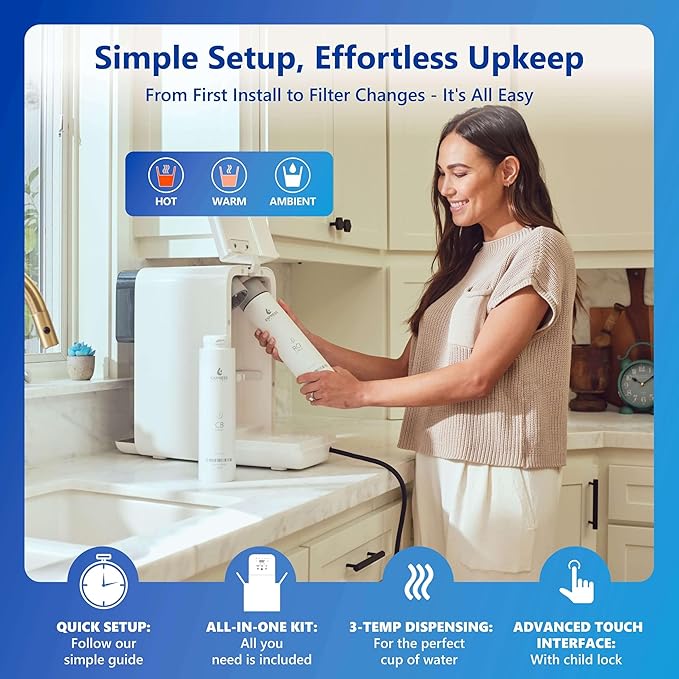 Express Water ROC001ALK-A pH UV Countertop Water Filter System – Reverse Osmosis System for Walter Filtration– 6 Stage RO Water Filter Complete System with UV Water Purifier and pH remineralization