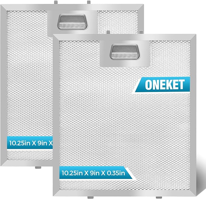 Range Hood Filter Replacement 10.25x9x0.35Inch (260x230x8.9mm) 5-Layer S97018029 Mesh Hood Vent, Range Hood Grease Filter, fits Broan B5 Series 2pack by oneket (stainless steel) - AquaVibe