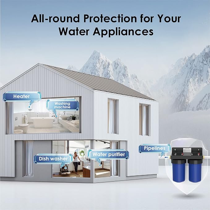 Waterdrop Whole House Water Filter, Carbon Filter, Reduce Iron & Manganese Filter Cartridge, Replacement for GE GXWH40L, FXHTC, Ispring, Culligan® RFC-BBSA, Whirlpool®, Any 10" x 4.5" System, 5 Micron - AquaVibe