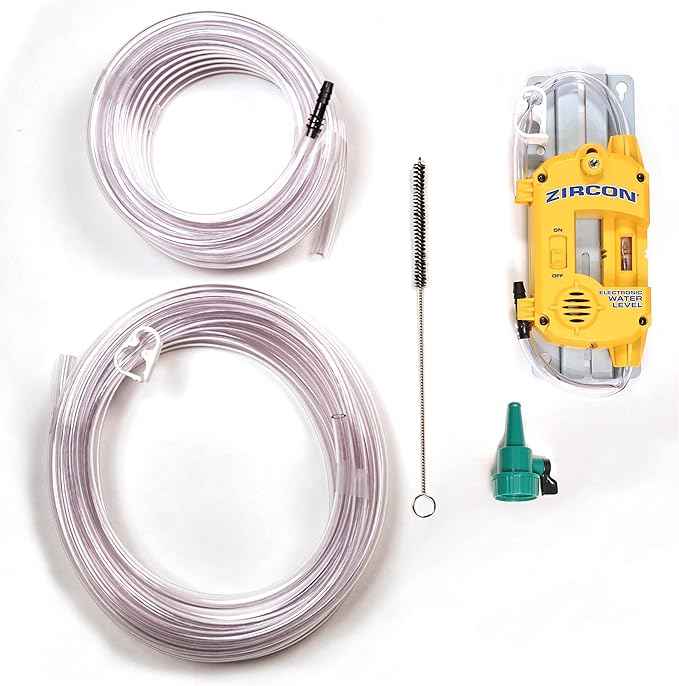 Zircon Electronic Water Level 25 Contractor Kit with 50 Ft Hose and Accessories, Yellow