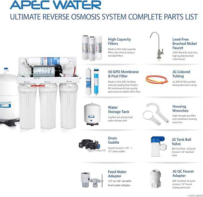 APEC Water Systems RO-PUMP-120V Top Tier Ultra Safe Reverse Osmosis Drinking Water Filtration System with US Made Booster Pump