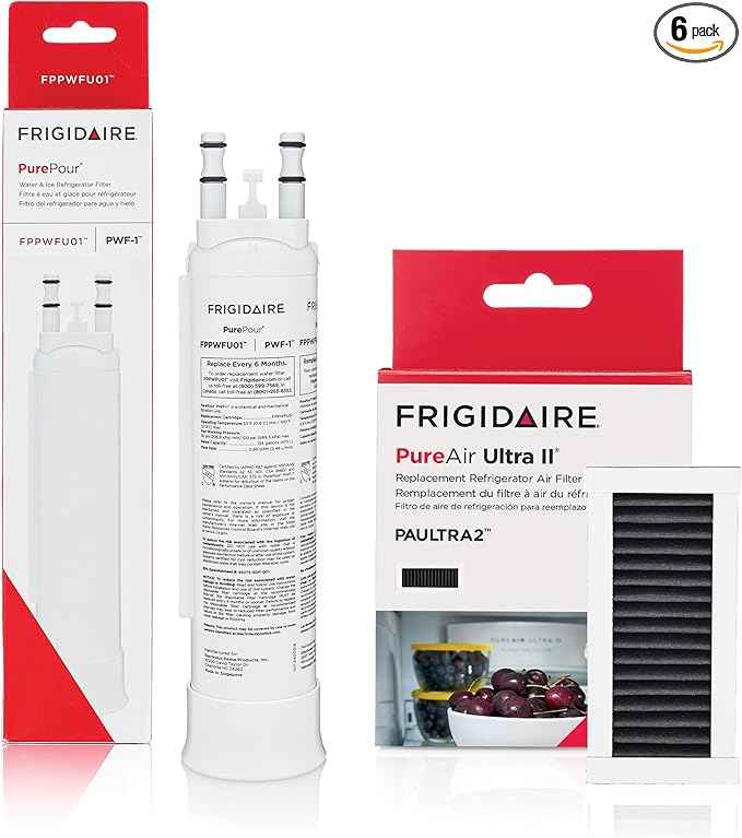 Frigidaire PurePour PWF-1 (FPPWFU01) & PureAir Ultra II (PAULTRA2) Water & Air Filter Combo Kit (Pack of 6)