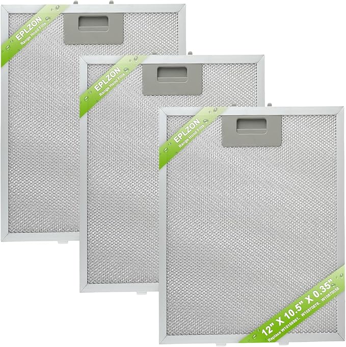 W10169961A Range Hood Filter Replacement 5 Layer Aluminum Mesh Hood Grease Filter Fit for Whirlpool, Kitchen Aid, Jenn-Air Range Hoods(3PCS) - AquaVibe