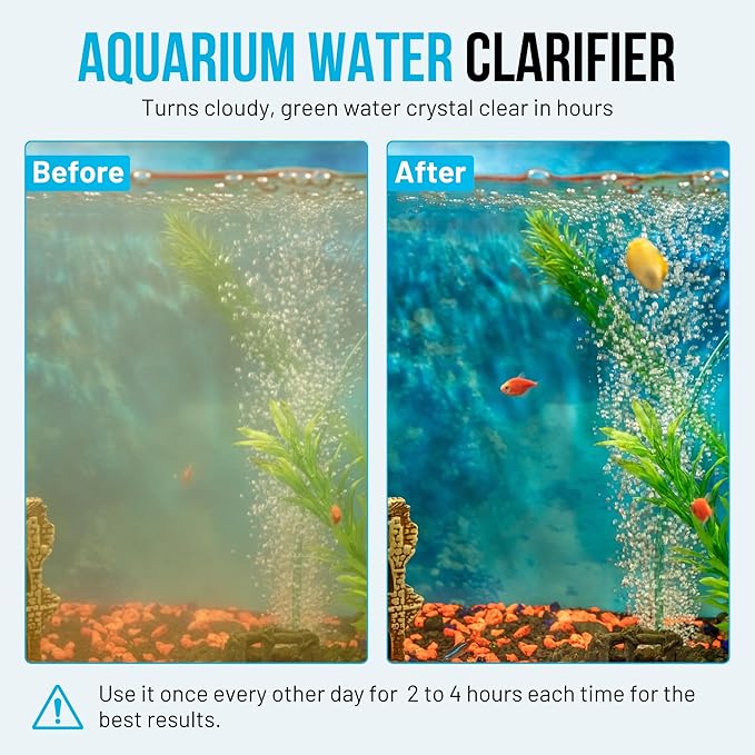 13W UV Water Sterilizer with 9.84 ft Cable for up to 300 Gallon Aquariums, Ponds & Pools - Professional UV Clarifier for Green Water Control in Koi Ponds, Fish Tanks, Spas & Cold Plunge