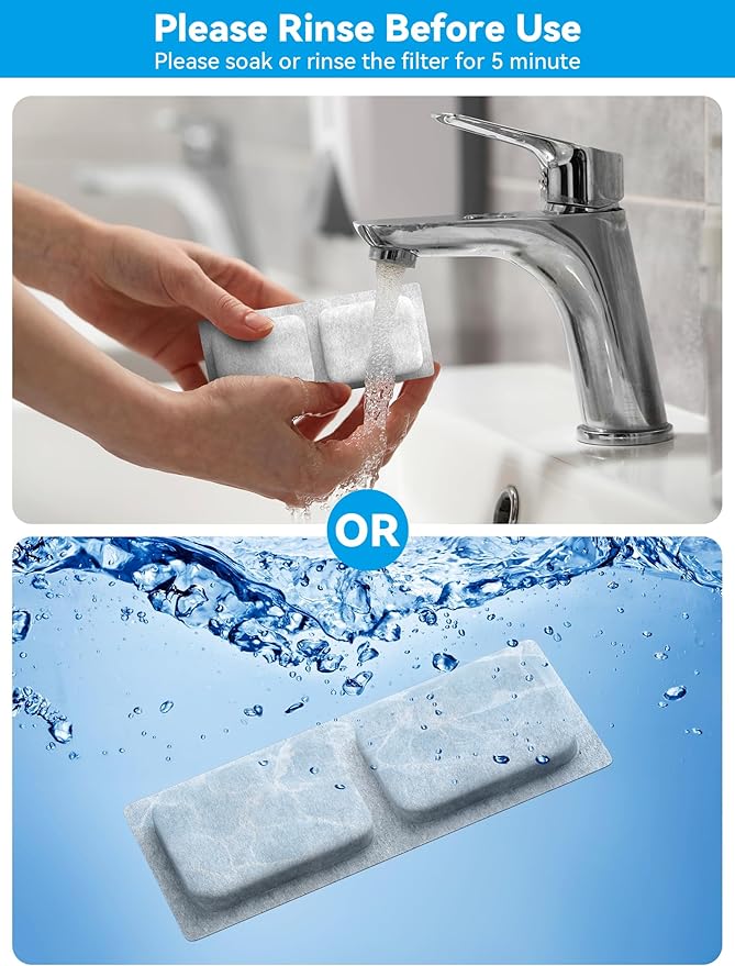 18 Pack Dog Water Fountain Filters: Pet Water Fountain Replacement Filters, Including 18 Filters + 18 Sponges, Suitable for ECOCONUT 3.4Gal & 4.2Gal Dog Water Fountain