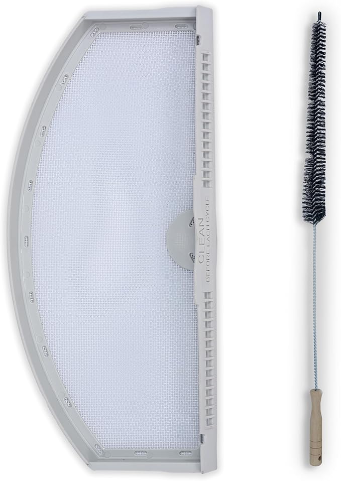 Lint Screen Filter for Hotpoint Dryer HTX21EASK0WW, HTX24EASK0WW, HTX24GASK0WW, HTX24EASK0WS, HTX24GASK0WS with Brush