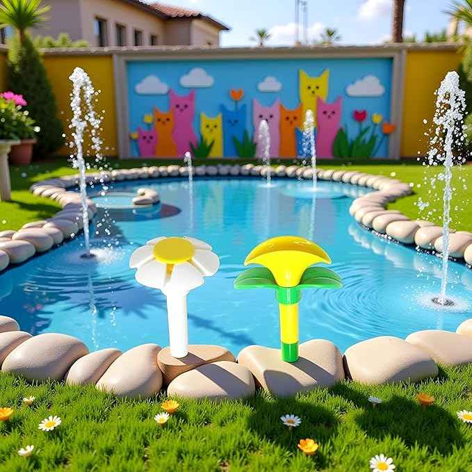 2Pcs Cat Fountain Replacement Flower Nozzle Head for Round Cubic Top Water Dispen, Cat Fountains