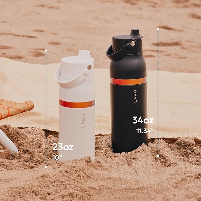LARQ Bottle Swig Top Amber Vittoria 34 Oz, Granite White