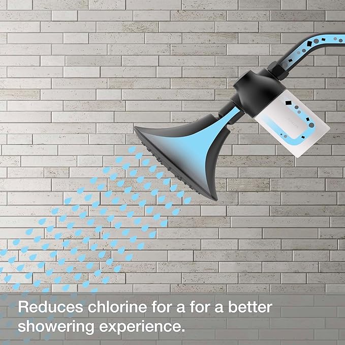 KOHLER R24670-G-BN Aquifer Filtered Showerhead with Water Filter System, Multifunction Shower Head with Filters Combo Kit for Skin and Hair, Vibrant Brushed Nickel