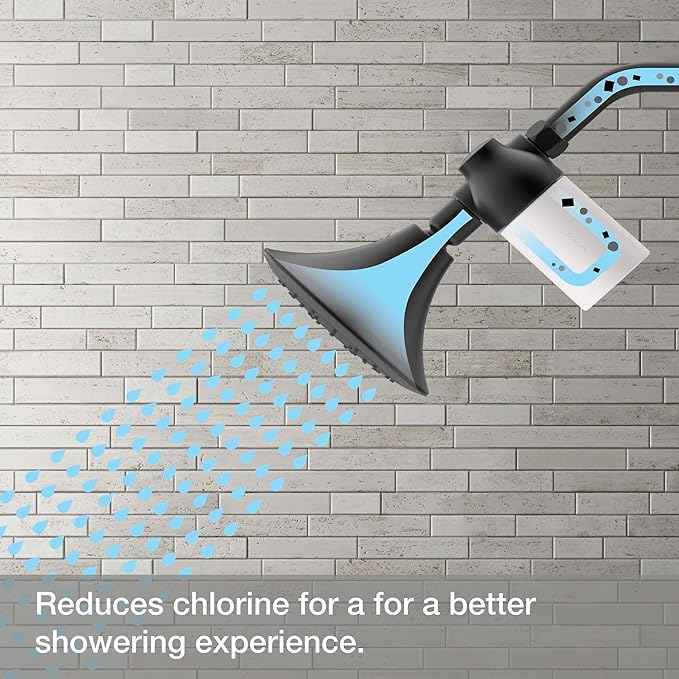 KOHLER R24670-G-CP Aquifer Filtered Showerhead with Water Filter System, Multifunction Shower Head with Filters Combo Kit for Skin and Hair, Polished Chrome