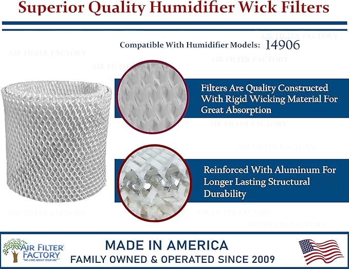 Air Filter Factory Replacement For Sears Kenmore 14906 Humidifier Wick Filter