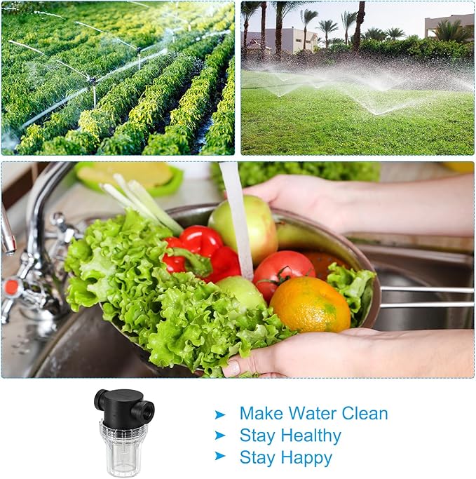 PATIKIL 1/2 Inch Water Pump Strainer Filter, Pipe Water Pump Strainer with 80 Mesh Stainless Steel Filter Screen for Irrigation Garden