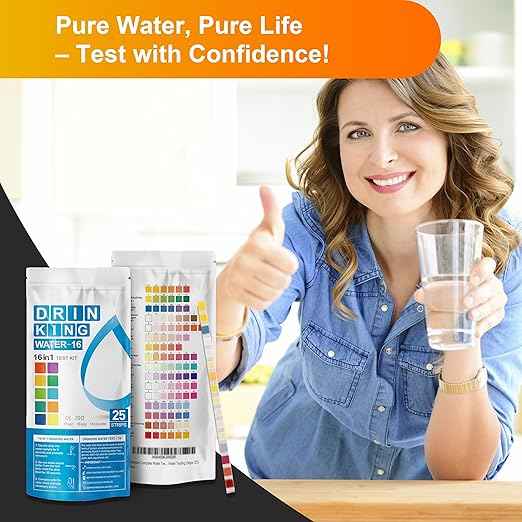AAwipes Complete Water Testing Kits for Drinking Water 25 Strips Bag Pack 16 in Well, Tap, Drinking Water, City Water Testing Strips (25)