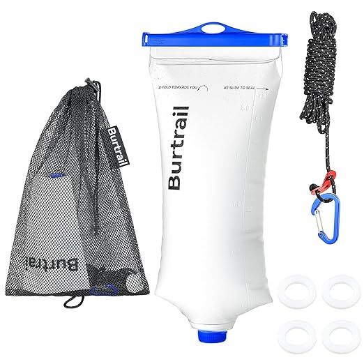 Water Bag 2L Compatible with Squeeze Water Filtration System, Foldable Squeeze Bag for Survival Water Filter Straw, Wide Mouth and 28mm Narrow Mouth Water Container