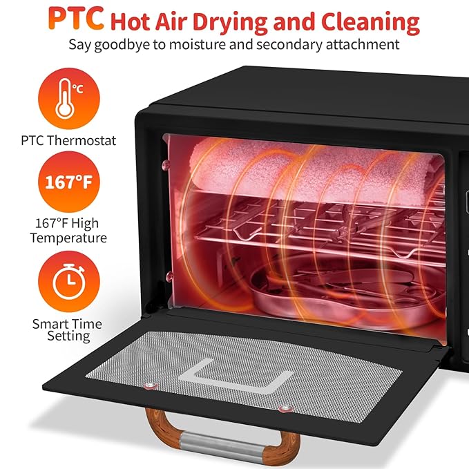 CGBE UV Cleaning Cabinet For Nail Tools: UV + Drying Cleaning Machine, 10 L Salon Tools Cleaning Cabinet With Timer Setting for Salon, Manicure, Home, Barbers, and Spas - Black