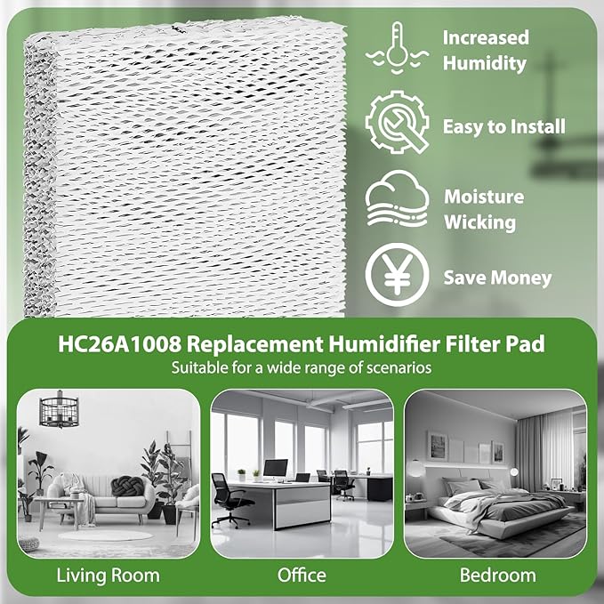 A35PR Humidifier Water Pad Filter Replacement for Aprilaire Honeywell A35 35, 10" x 13" x 1-5/8" - AquaVibe