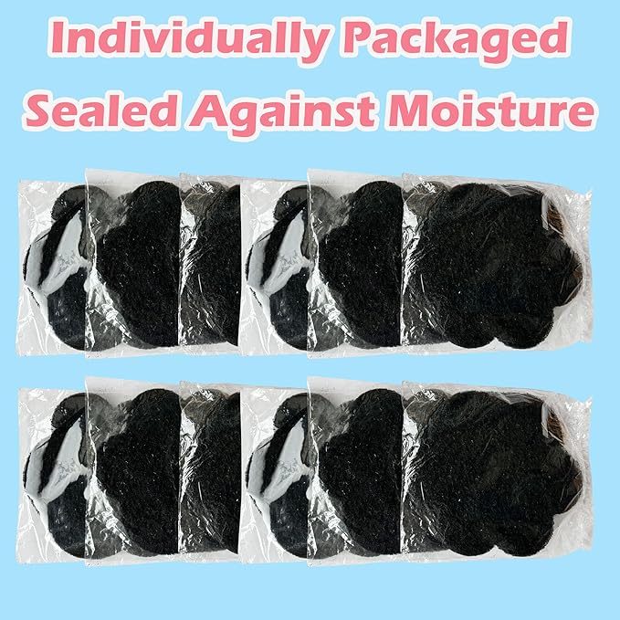 Box Stick-on Carbon Filters Compatible with Most Cat Litter Box, Activated Charcoal Filters Replacement to Absorb Odors and Litter Box Deodorizer for Keep Home Fresh (12 Pack)