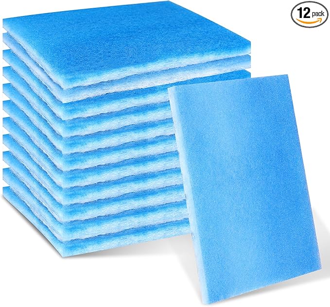 12 Pack Dryer Filter Replacement, Pre-Cut Portable Dryer Filters Compatible with FUNMAS Indoor Dryer Vent System MERV 7 Double Layer Filtration - AquaVibe