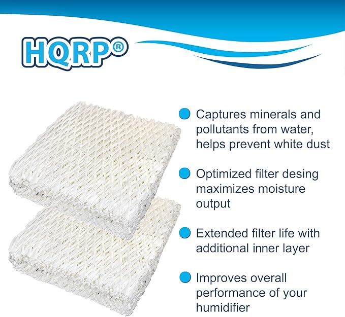 HQRP Pack of 3 Humidifier Wick Filters сompatible with Duracraft DH831 DH4C DH83 DH-831 DH-4C DH-83 Humidifiers