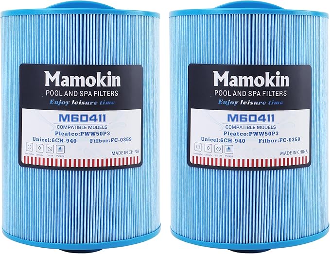 PWW50P3-M Spa Filter, Replaces Unicel 6CH-940RA，Filbur FC-0359M, 817-0050, 25252, 03FIL1400, PWW50P3-M(1 1/2