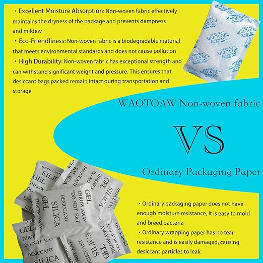 50 Gram [15 Packs] Silica Gel Packets-Desiccant Packs for Moisture Control-Damp Rid Moisture Absorber Food Grade-Desiccant Packs for Storage