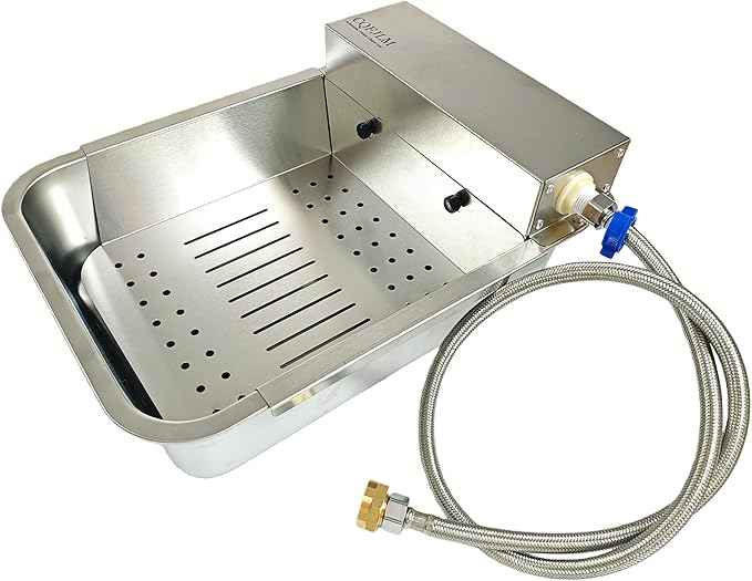 Automatic Dog Water Dispenser 3-Gallon Stainless Steel Outdoor Drinking Bowl for Large Dogs, Self-Filling Water Bowl with Filter Mesh to Filter Leaves and Other Debris(11L-B)