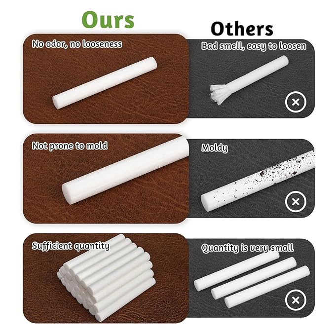 50PCS Humidifier Cotton Wicks Humidifier Filter Sticks Humidifier Replacement Part For Improved Indoor Air - AquaVibe