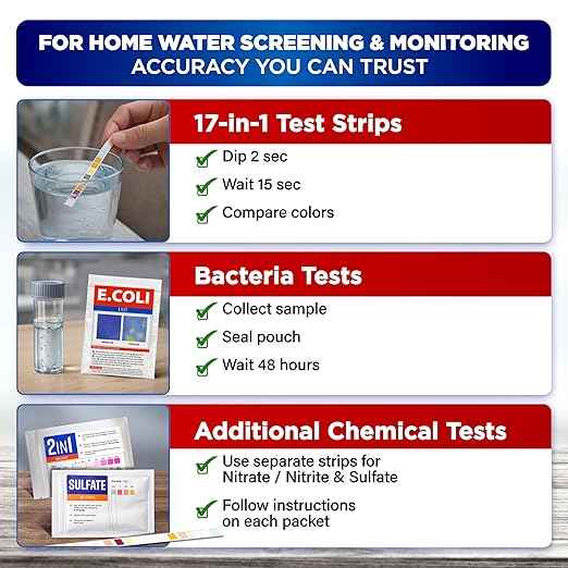 All-New 20 in 1 Drinking Water Testing Kit 120 Strips, Home Tap and Well Water Test Kit for Hardness, Lead, Iron, Copper, Chlorine, Fluoride