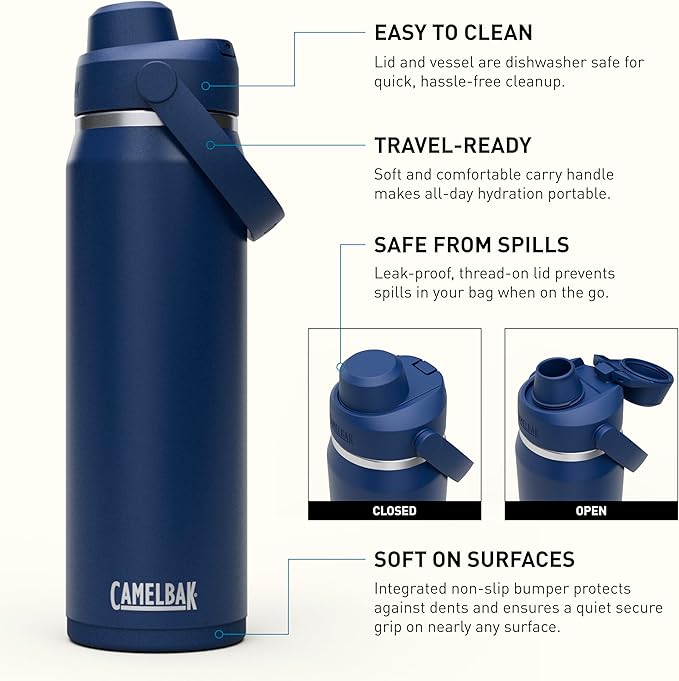 CamelBak Thrive Chug Insulated Stainless Steel Water Bottle Navy, 25oz