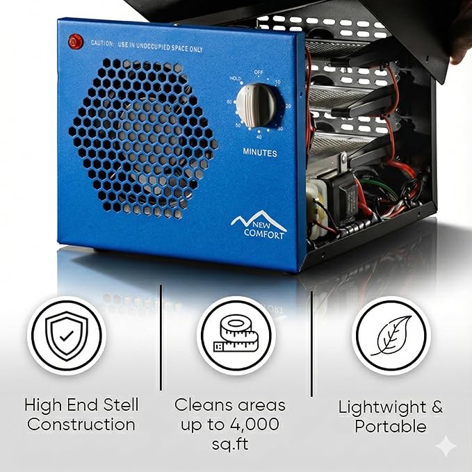Blue Commercial Air Purifier Ozone Generator with UV