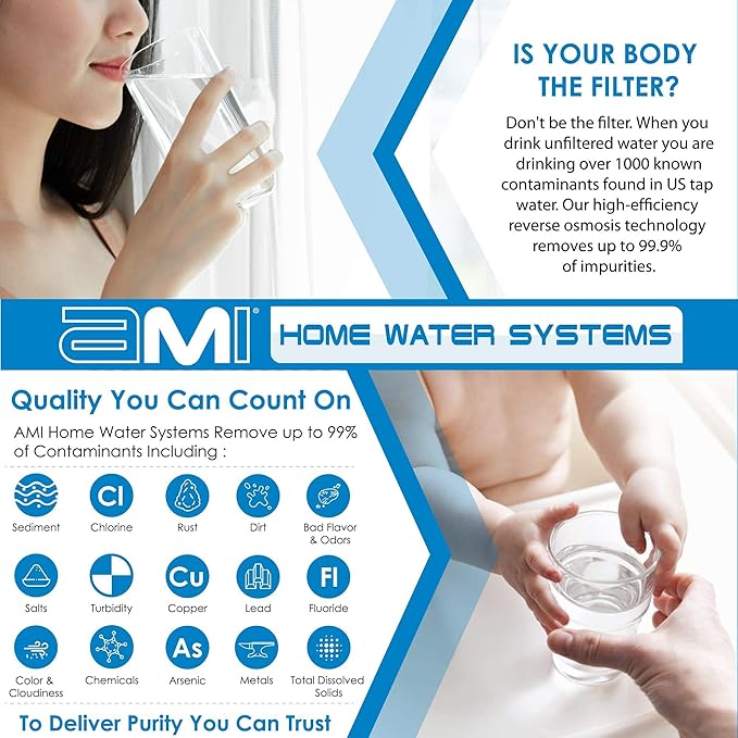 APPLIED MEMBRANES INC. 50 GPD Reverse Osmosis Membrane | RO Membrane Water Filter Replacement for Reverse Osmosis Water Filtration System | 1.8" x 12" Universal Compatibility, Pack of 10