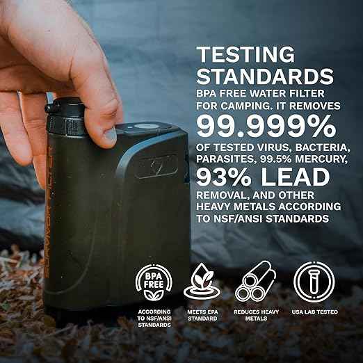 Survivor Filter PRO X - Electric Portable Camping Water Filter - Filters Bacteria, Parasite, Viral (Pack of 2)