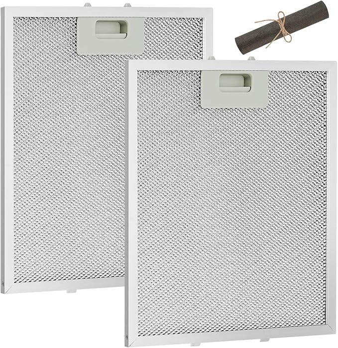 W10169961A 10.5 x 12 in Range Stove Grease Filter Compatible with Whirl.pool Ik.ea Kitchen.Aid Jenn.Air Brands Some Range Hoods - 2PC by Fetechmate - AquaVibe