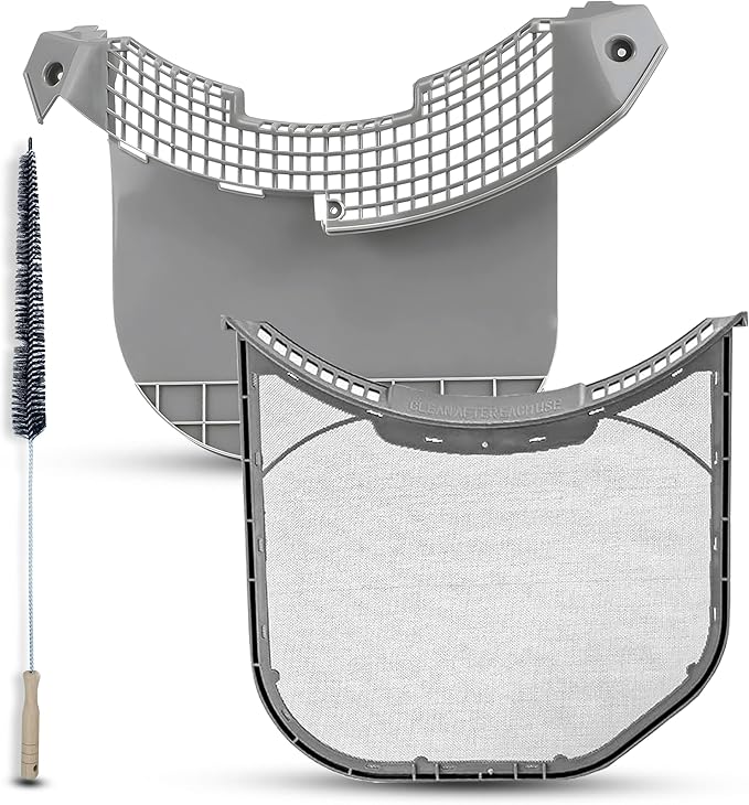 DLEX3900W DLEX3550W DLEX3570W DLEX3885W DLEX3360R DLEX3371W DLEX3370R DLEX3360W DLEX3360V Dryer Lint Filter Screen Trap Replaces For LG DLEX3370V DLEX3250W DLEX3470V DLEX3570V & Housing Guide Cover - AquaVibe