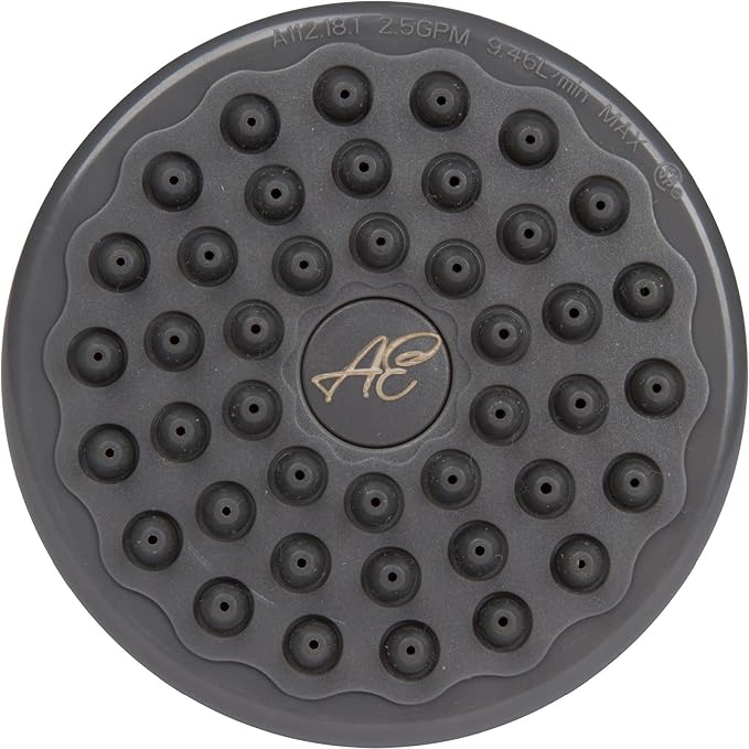 Aqua Elegante High Pressure Showerhead Brushed Nickel - Best Wall Mount, Bathroom, RV Shower Head For Low Flow Showers, 1.8 GPM - Brushed Nickel & California Certified - AquaVibe