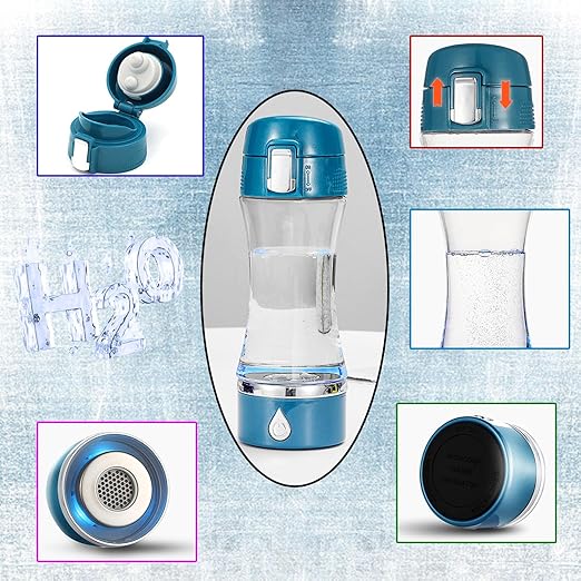Electrolyzed Water Machine for Home Office Travel,Portable Rechargeable Hydrogen Water Generator,Alkaline Ionizer Generator,Red