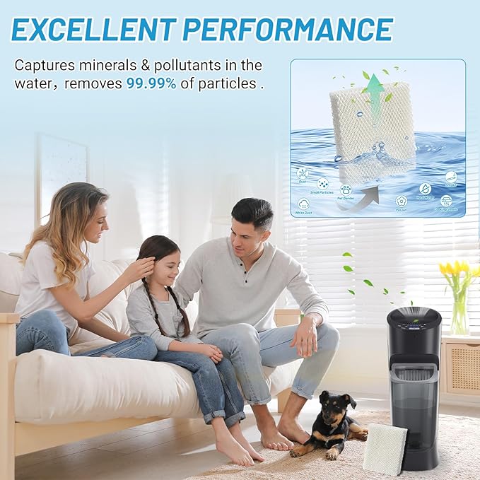 Lemige 4 Pack Humidifier Wicking HFT600 Filters T Compatible with Honeywell Tower Humidifier HEV615 HEV620, Compare to part HFT600T HFT600PDQ
