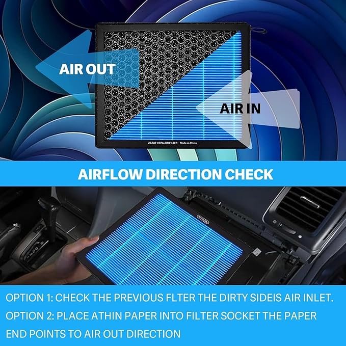 CF10133 Cabin Air Filter Fits Toyota Corolla (2002-2008) and Matrix (2003-2008), Honeycomb Structure with Activated Carbon, Durable and Sturdy (1 Pack)