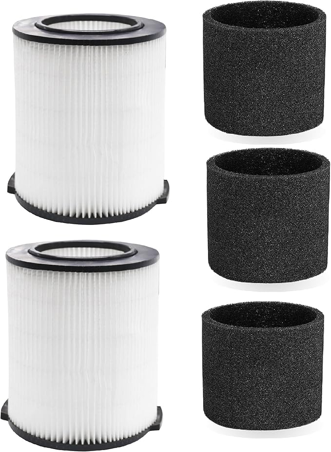VF4000 Filter Replacement for Ridgid Shop Vac Filters 5-20 Gallon Ridgid Vacuum Filter 6-9 Gallon Husky Vacuum, with 3 Foam Sleeve 2 Filter - AquaVibe