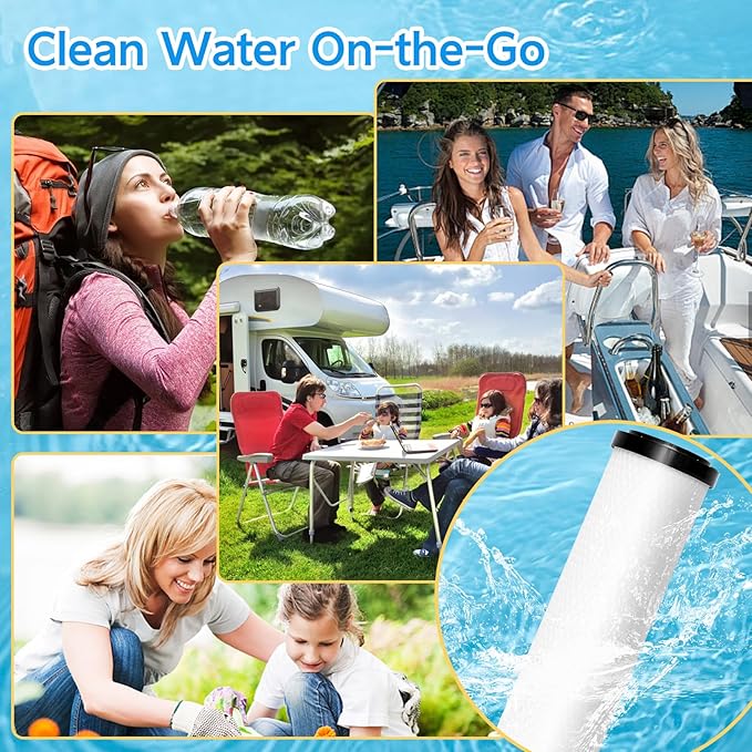 Replacement Filters for ClearSource Ultra Three Canister System, 3-Stage Filter Set, Sediment + Carbon Block Filtration, High Flow RV Filter Replacement, Easy Install