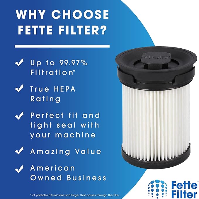 Fette Filter - Fine Dust Vacuum Filter Compatible with Miele TriFlex HX1 FSF Cordless Stick Vacuum Cleaners Series - Pack of 4 - AquaVibe