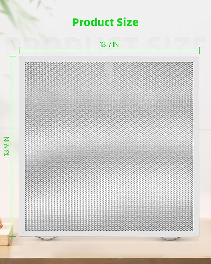 Replacement Aluminum Filters Fit for Broan 97017415 S97017415，Range Hood Grease Filters 13.9" x 13.7" 2 Pack