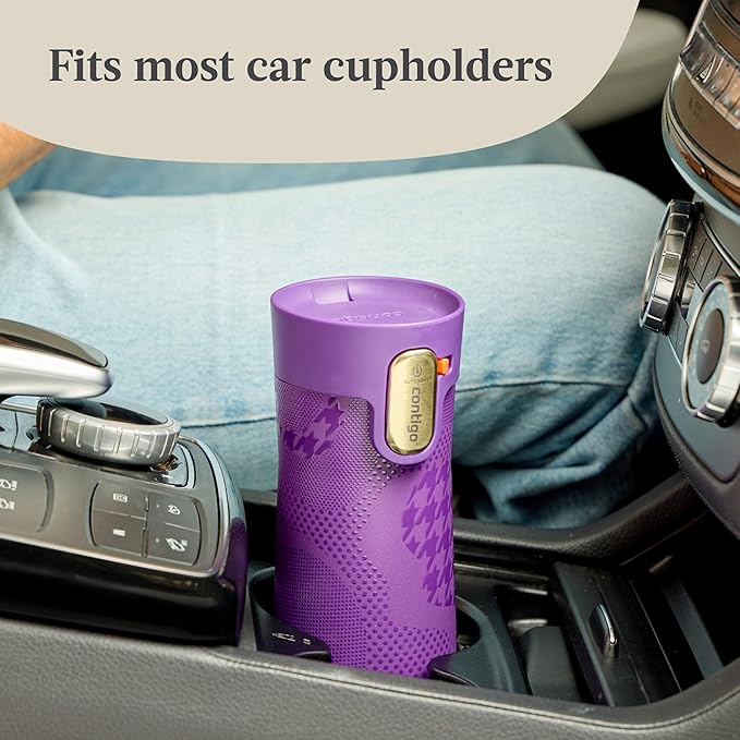 Contigo x Ally Love Stainless Steel Vacuum-Insulated Travel Mug with Autoseal and Easy Clean Lid, Spill-proof, Keeps Drinks cold 24 hrs & hot for 11 hrs, BPA Free, 16oz., West Loop 3.0, Violet