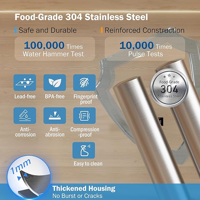 Frizzlife UDS99 Under Sink Water Filter System, 8-Stage Direct Connect Water Filtration, 0.5 Micron Reduce 99.99% Lead, Chlorine, Heavy Metals, Bad Taste, NSF 42 Certified Elements, Stainless Steel
